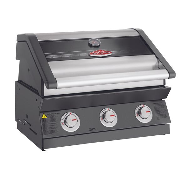 Beefeater 1600 3 Brn BBQ w/Cast iron grills - Black